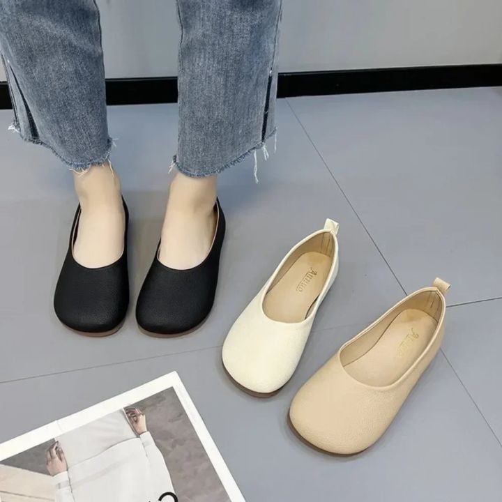 2024 Spring Autumn Women Slip-on Patent Leather Loafers Lady Casual Round Toe Cute Flats Nurse Shoes Sneaker Fashion Ballet Shoe