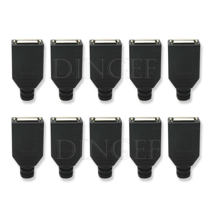 10pcs%20Type%20A%20Male%20Female%20USB%204%20Pin%20Plug%20Socket%20Connector%20With%20Black%20Plastic%20Cover%20Type-A%20DIY%20Kits%20-%20Image%206