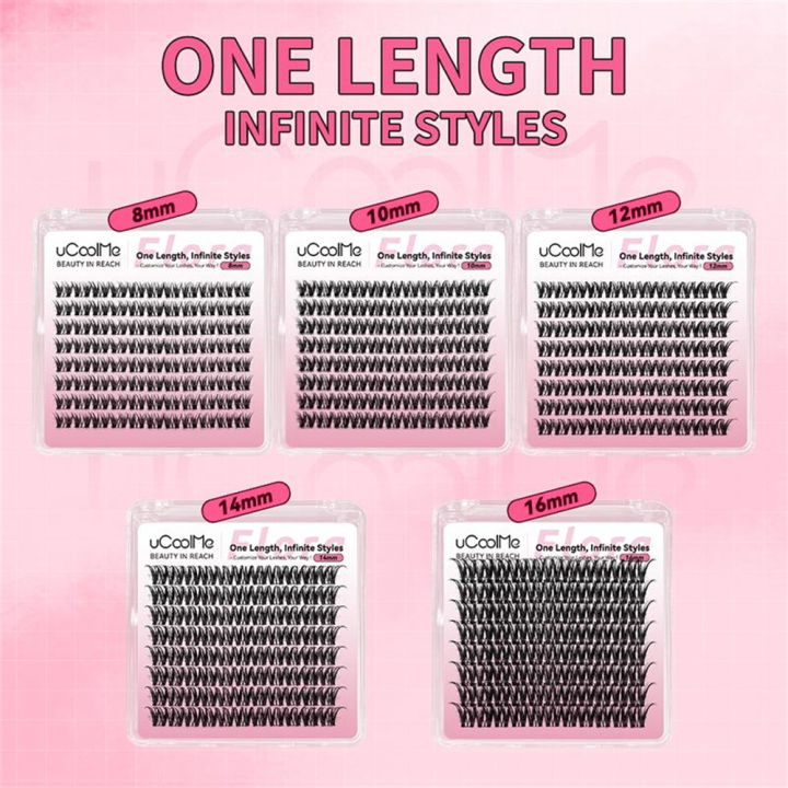uCoolMe%20Lashes%20Flora%20No-Waste%20Same%20Length%20Cluster%20Lashes%208%20-18mm%20Natural%20Single-Size%20Eyelashes%20Home%20Makeup%20Tool%20Lash%20Extension%20-%20Image%204
