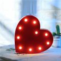 Alphabet Letter Heart LED Night Light Outdoor Home Decor And Club Wedding Wall Decor. 