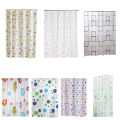 Simple Printing Bathroom Shower Curtain Home Decoration Polyester Waterproof Bathtub Creative Shower Curtain with 12 Hooks. 