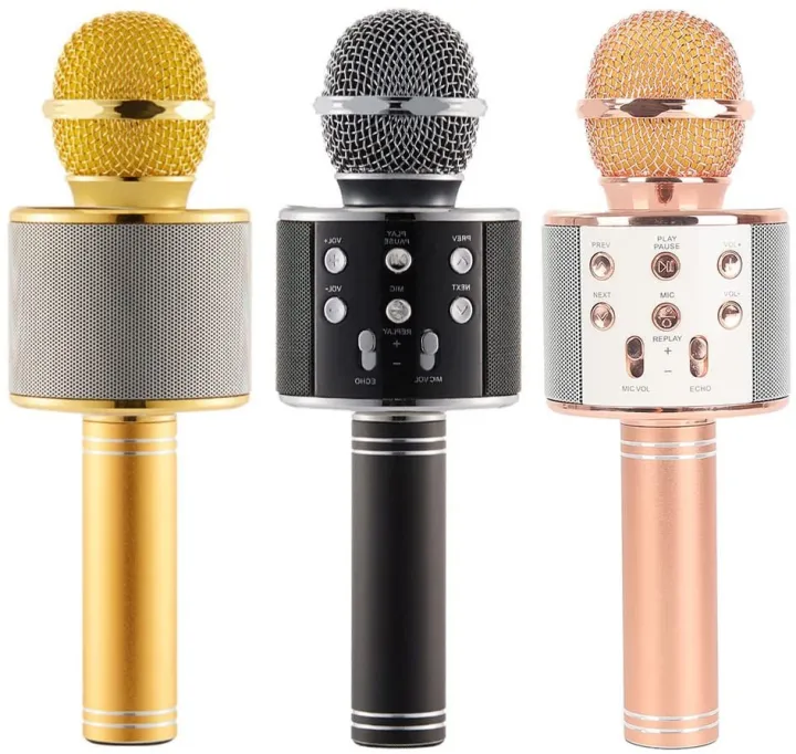 Microphone Bluetooth Wireless Karaoke Speaker Handheld Mic Ktv Party Player Portable Kids Gift