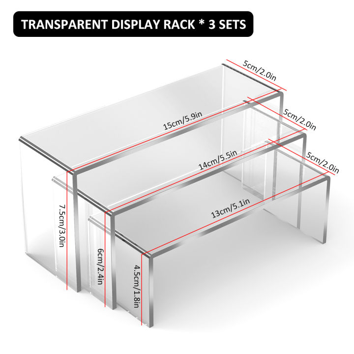 3/6/9Pcs%20Acrylic%20Display%20Stand%20Blind%20Box%20Storage%20Shelf%20U%20Shape%20Lightweight%20Cupcake%20Holder%20Dessert%20Display%20Jewelry%20Display%20Riser%20-%20Image%207