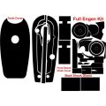 complete 70cc bike chain cover engine and fornt shock sticker

(full black color ). 