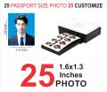 Photo Passport size 25 Print HD Customized Background for Passport School College. 