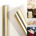 3m*43cm Matte Gold Wrapping Paper Christmas Tree Packaging Gift Wrapping Paper Gift Paper Suitable for Birthdays and Festivals.
