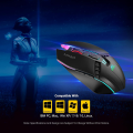 FunBug 6 Buttons Mechanical Gaming Mouse RGB with 4-Levels DPI Control - 7 Light Wired USB Optical Mouse with Side Buttons - Mouse with Pad for PC, Laptop, Computer, Gaming, Pubg Mobile - Black. 