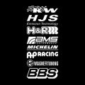 Racing Door Decals Set Graphic Sponsor Vinyl Sticker Automobile Accessories 30cm*13cm. 