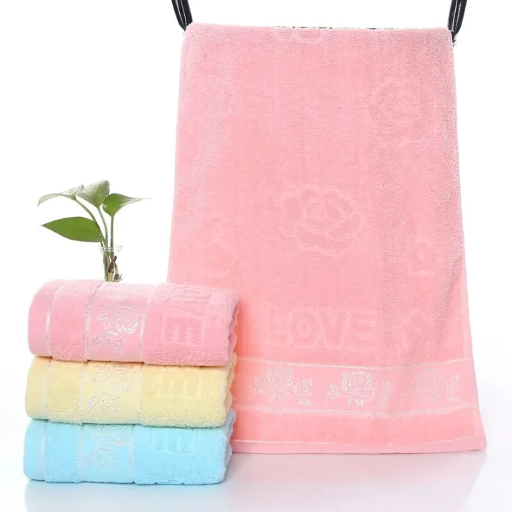 2pcs%20Cotton%20Towel%20Rose%20Thickened%20Towel%20Quick%20Absorbent%20Soft%20Quick%20Dry%20Face%20Towel%20Bathroom%20Hotel%20Travel%20Supply%20-%20Image%202