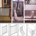 Tall Pet Dog Gate Retractable Safety Guard Retractable Toddler Stair Gate Isolation Ingenious Mesh Dog Fence Indoor Outdoor. 