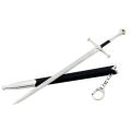 18-22cm Lord of F Rings Medieval Weapon Glamdring Aragorn Narthil Sword Metal Katana Samurai Sword Keychain Ornaments Gifts Toy. 