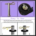 100PCS Cotter Pins r pins - Sturdy & Durable Alloy Steel - R- Shaped Heavy Duty Cotter Pin Assortment Kit in 6 Different Sizes. 