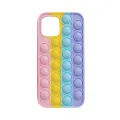 Moreup Pop It Mobile Phone Cover - Push Pop Bubble Fidget Case Cover Mobile Phone Protective Shell. 