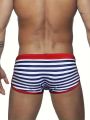 Comfortable swimsuit/clothing/swimsuit, men's quick drying stripe design, suitable for beaches and hot springs. 