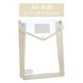A4 Vertical Press Button Student Bag Waterproof Large Capacity Test Paper Storage Classification Transparent Seven Colors Choice. 