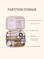 New PU leather makeup bag with large capacity, portable, and high-end outdoor feel, layered and multi-layer waterproof makeup ca.