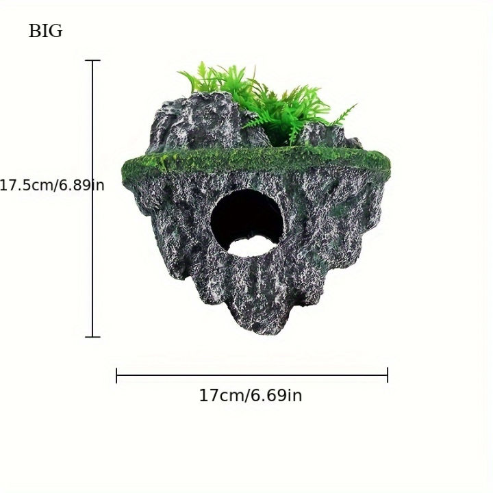 Multi-Use%20Aquarium%20Floating%20Island%20D%C3%A9cor%20Rock%20with%20Shelter%20for%20Fish,%20Ecological%20Scenery%20Rockery%20for%20Fish%20Tank%20Landscaping%20-%20Image%205