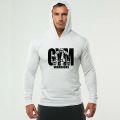 Men’s Running T-shirts Spring Autumn Bodybuilding Hoodies Cotton Breathable Fitness Workout Hooded Clothing Gym Sports Muscle. 