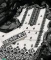 3 Piece Mid Season Cotton Suit for Women | Cross Stitch Gala Daman Embroidered Shirt | Chiffon Embroidered Dupatta & Trouser | Ladies Pakistani Dress. 