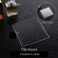 Floor Hidden Drain,Tile Insert Drain 6x6 inches. 