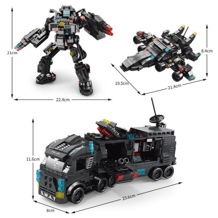 Compatible%20with%20Lego%20585Pcs%20City%20Police%20Station%20SWAT%20Truck%20Car%20Building%20Blocks%20DIY%20Toys%20for%20Boys%20Kids%20s%20-%20Image%204