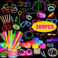 1-300Pcs Fluorescence Sticks Party Multicolor Glowing Stick Bright Colorful Light Bright Bendable Glow Bracelet Party Supplies. 