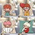 1pc Hirono Anime Doll POP MART Pillow Case Square Pillow BedroomSofaLeisureComfort Cushion Car Living Room Home Decoration 40X40. 