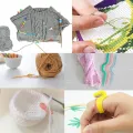 KRABALL Knit Crochet Hook Kit Knitting Needles Set With Bag,Steel Large Eye Blunt Needle,Markers,DIY Hand Sewing Accessories. 