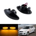 Black Side Marker Repeater LED Indicator Light For Suzuki SX4 Grand Vitara Swift Jimny. 