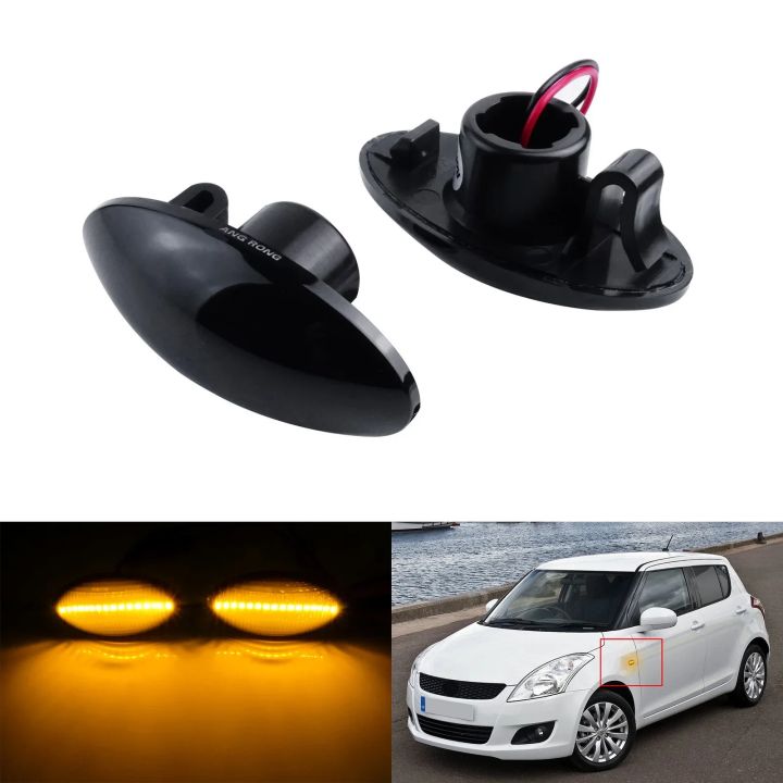 Black Side Marker Repeater LED Indicator Light For Suzuki SX4 Grand Vitara Swift Jimny