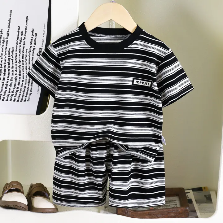 New%20Summer%20Children's%20Top%20and%20Bottom%20Clothes%20Set%20Striped%20Cotton%20Casual%20Sports%20Short%20Sleeve%20Two%20Piece%20Set%20for%20Children%200-5%20Years%20-%20Image%204