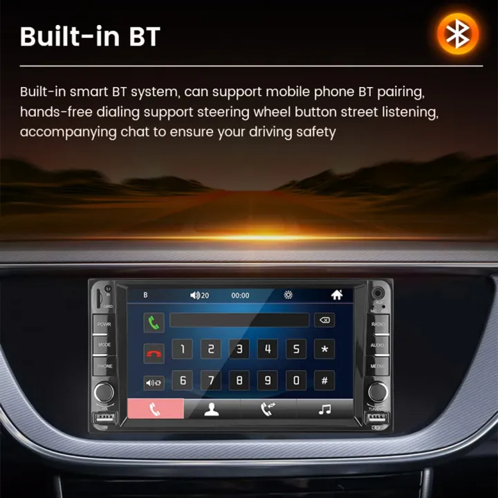 MEKEDE%202din%20MP5%20Car%20Radio%20Universal%20Multimedia%207%20inch%20HD%20Touch%20Screen%20Wired%20Carplay%20Android%20Auto%20BT%20USB%20FM%20Radio%20Stereo%20Audio%20-%20Image%204