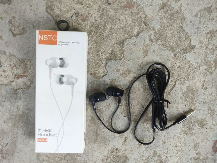 Nstc Earphone Super Bass Stereu - Black Headphone