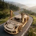 Sports Car 3D Wooden Puzzle Model Kit DIY Creative  Home Decor Household Goods Unique . 