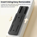 Toocki Self-Adhesive Power Socket Strip Fixator Wall Mounted Self Adhesive Punch Free Row Plug Holder for Kitchen Home Office. 