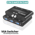 2 in 1 out 2 Ports VGA Switcher Splitter 2 Ways VGA Video Switch Adapter Converter Box for PC TV Laptop Monitor Accessories.