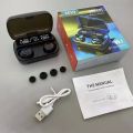 Black M10 TWS Bluetooth 5.1 Earphone Charging Box Wireless Earbuds, Up To 40 Hours, Mobile.