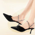 New Dual-purpose Tie Shoelaces, High-heeled Shoes Sandals No Heel Strap No Installation Light Luxury and Adjustable Elasticity.