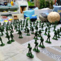 Military Toy Soldiers Set Army Green Silver Maroon 2 3 8cm Plastic Model Figures for Teens 7 14 Years Old OPP Bag Packaging. 
