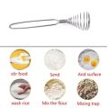 Spiral Spring Whisk, 10" Silver Stainless Steel egg beater egg whisk beater. 