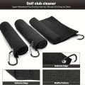 3 Pack Golf Towels, 30cm*30cm,11.81in*11.81in, Microfiber Waffle Pattern Golf Towel-Contains Golf Towels in Three Colors of Blac.