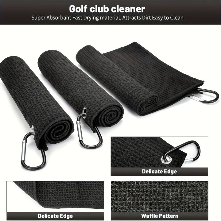 3%20Pack%20Golf%20Towels,%2030cm*30cm,11.81in*11.81in,%20Microfiber%20Waffle%20Pattern%20Golf%20Towel-Contains%20Golf%20Towels%20in%20Three%20Colors%20of%20Blac%20-%20Image%203