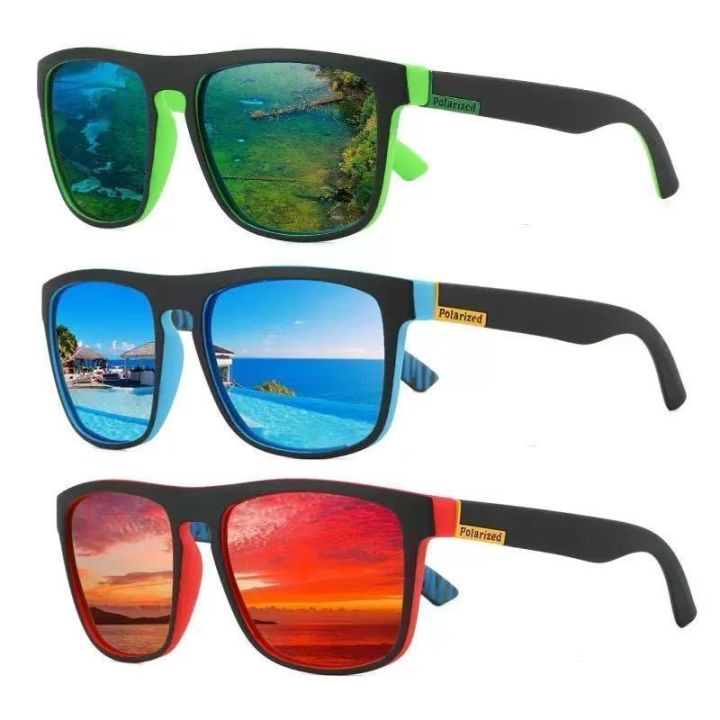3/1PCS Polarized Square Sunglasses Unisex Fashion Classic Driving Shades for Outdoor Sports Cycling Travel Fishing Eyewears