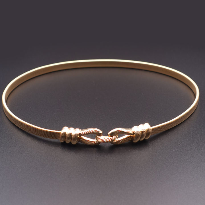 Elegant Summer Waist Chain - Adjustable Stretch Metal Belt for Dresses, Holiday & Date Night Jewelry