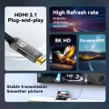 USB C to HDMI Cable 8K@60Hz 4K@120Hz Type C to HDMI-Compatible HDTV Cable for TV Converter MacBook Air iPad USB-C HDMI Adapter.