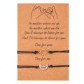 2Pcs/Set Couple Card Bracelet For Women Fashion Sun Moon Handmade Woven Rope Charm Friendship Girlfriend Jewelry Lucky Bracelet. 