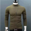 2025 New 1pcs Men Thin Warm Tops Men's Autumn Long-sleeved Thermal Underwer Male High Collar Fashion T-shirt.
