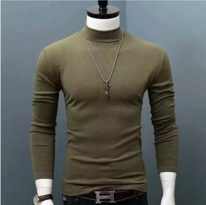 2025%20New%201pcs%20Men%20Thin%20Warm%20Tops%20Men's%20Autumn%20Long-sleeved%20Thermal%20Underwer%20Male%20High%20Collar%20Fashion%20T-shirt%20-%20Image%202