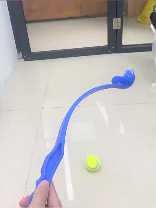 Pet Tennis Ball Launcher Stick - Interactive Outdoor Dog Training Toy, Durable Ball Thrower for Canine Exercise and Play Trainin