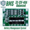 BMS 3S 40A 12.6V Balanced 18650 Li-ion Lithium Battery Charging BMS Board Balanced Charging Module. 